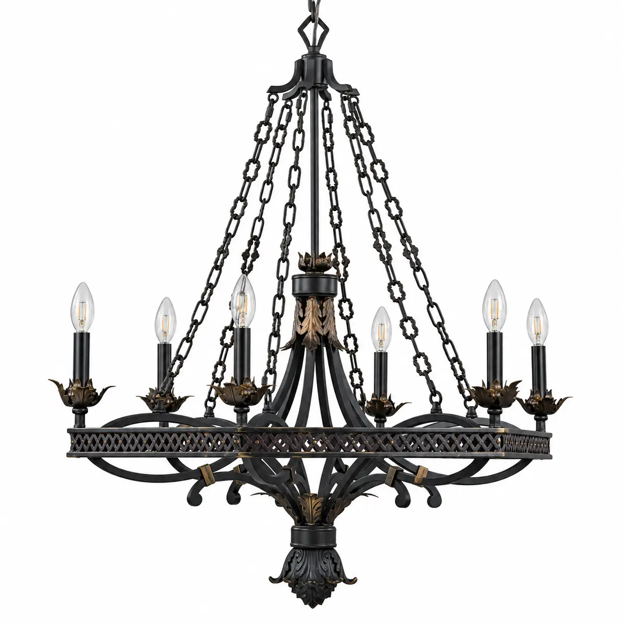 Forerunner-Industrial-Loft-6-Light-Chandelier-1 Forerunner-Industrial-Loft-6-Light-Chandelier-1