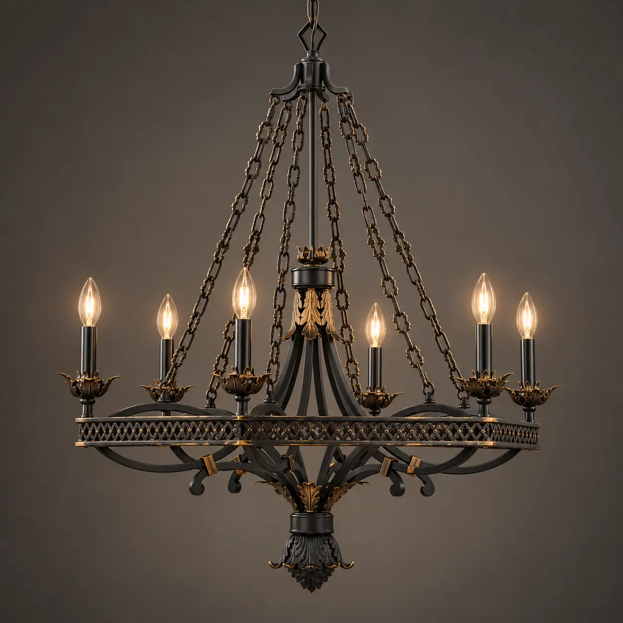 Forerunner-Industrial-Loft-6-Light-Chandelier-3 Forerunner-Industrial-Loft-6-Light-Chandelier-3