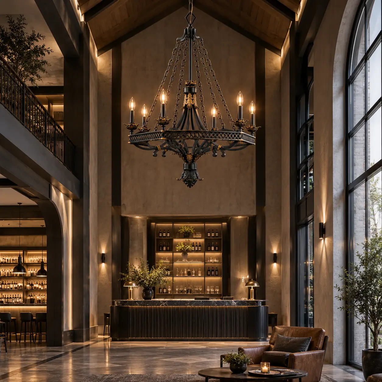 The Forerunner Industrial Chandelier Isolated View