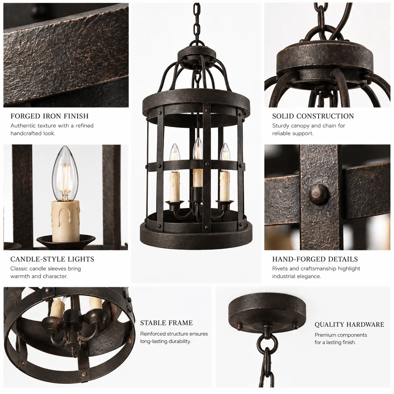 Forged-Foundry-3-Light-Rustic-Iron-Cage-Pendant-2 Forged-Foundry-3-Light-Rustic-Iron-Cage-Pendant-2