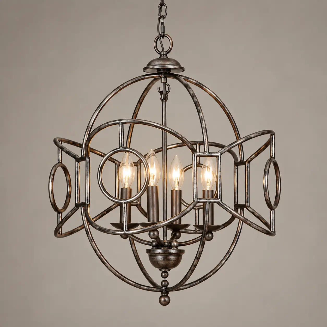 Geometric-Globe-Industrial-Chic-4-Light-Orb-Pendant-3 Geometric-Globe-Industrial-Chic-4-Light-Orb-Pendant-3