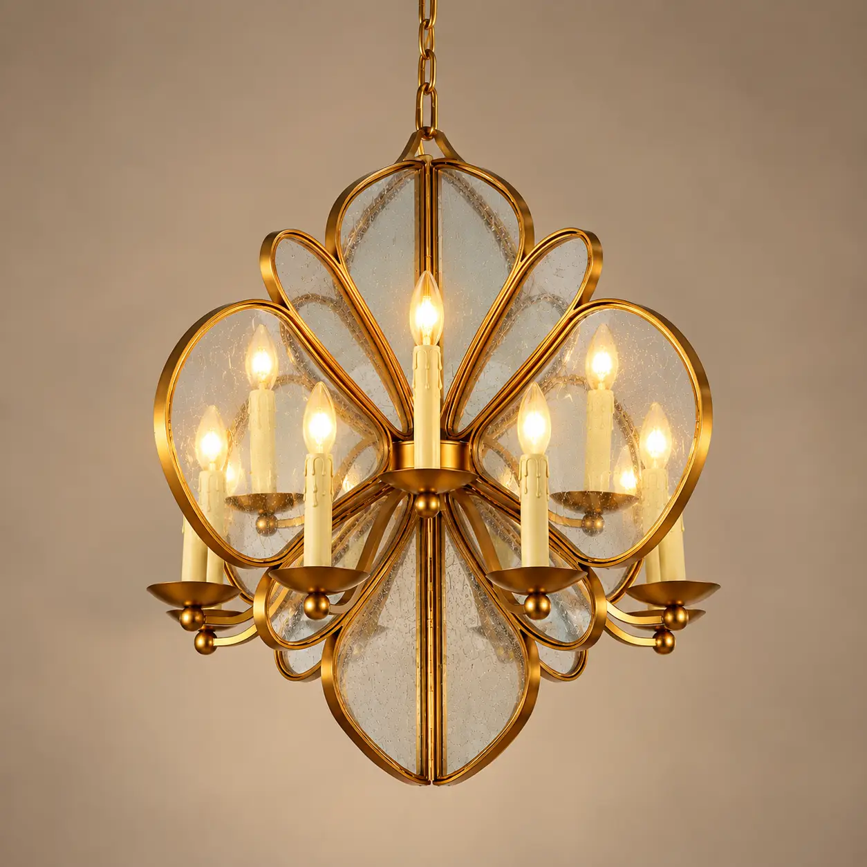 Gilded-Quatrefoil-Two-Tier-12-Light-Grand-Chandelier-3 Gilded-Quatrefoil-Two-Tier-12-Light-Grand-Chandelier-3