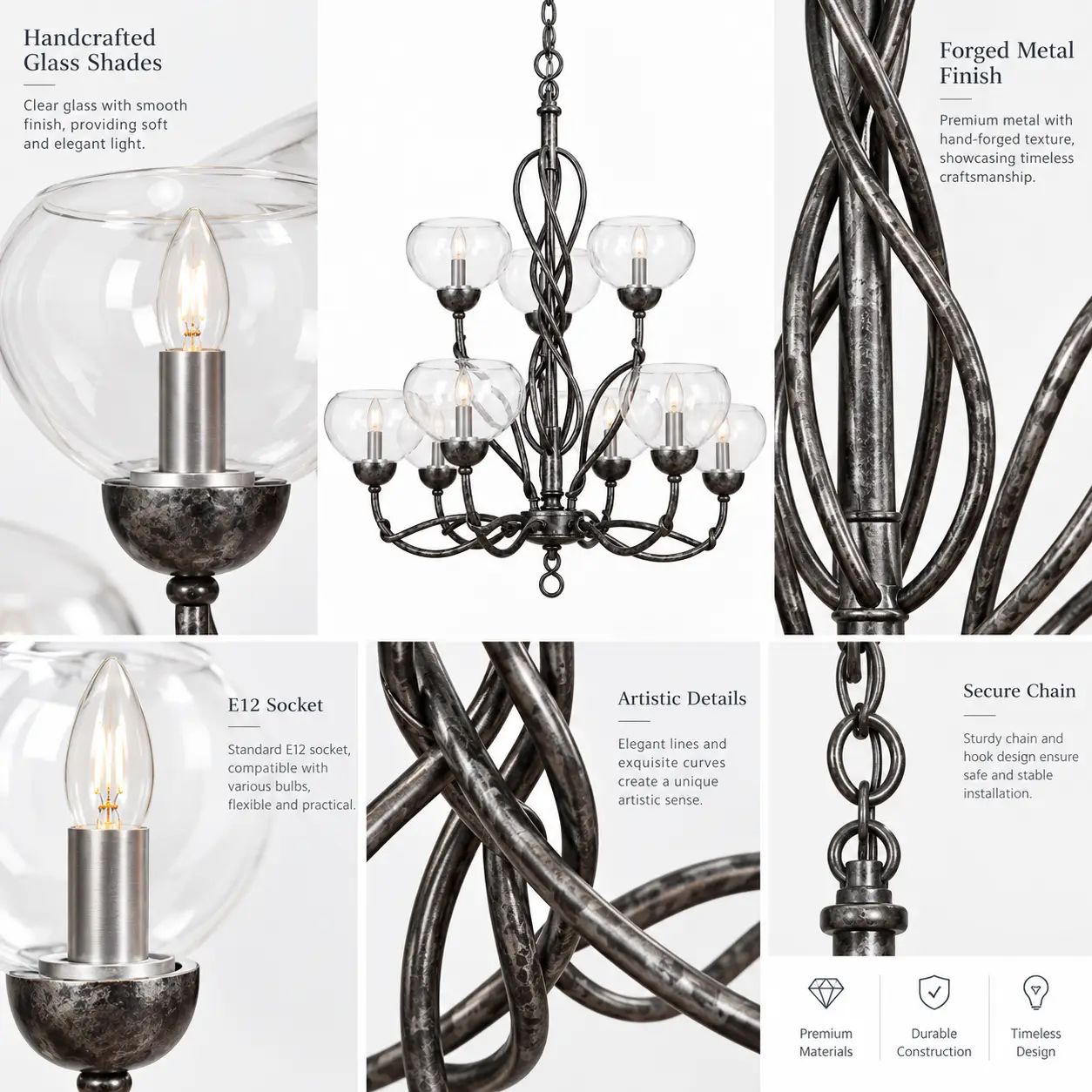 Grand-Forged-Elegance-9-Light-Tiered-Chandelier-2 Grand-Forged-Elegance-9-Light-Tiered-Chandelier-2