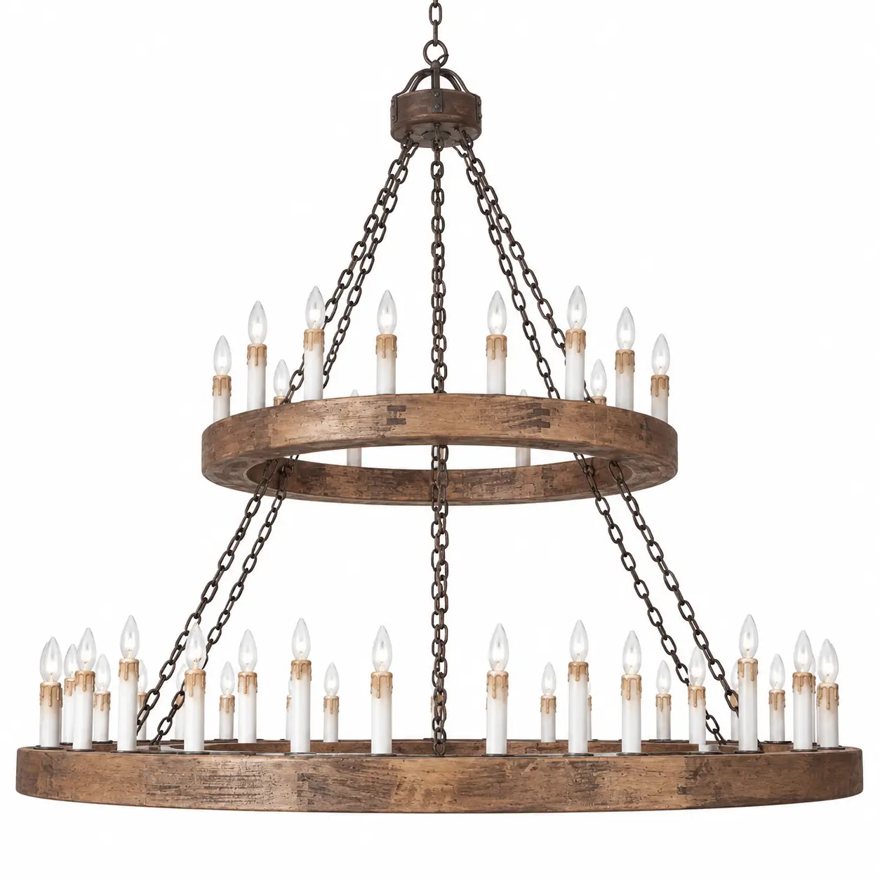 Grand-Manor-36-Light-Two-Tier-Distressed-Wood-Forged-Iron-Chandelier-1 Grand-Manor-36-Light-Two-Tier-Distressed-Wood-Forged-Iron-Chandelier-1