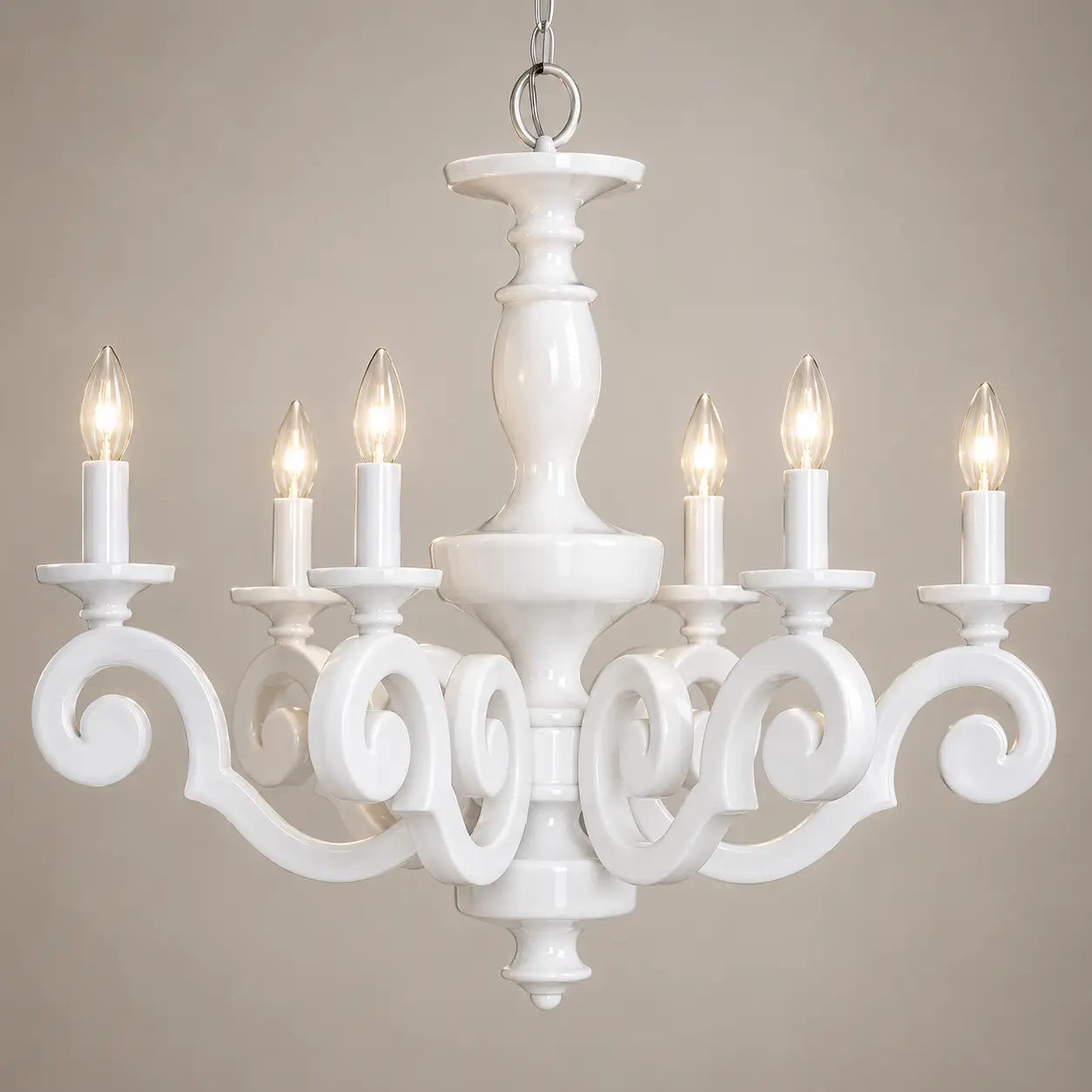 Grande-Scroll-White-6-Light-Chandelier-3 Grande-Scroll-White-6-Light-Chandelier-3
