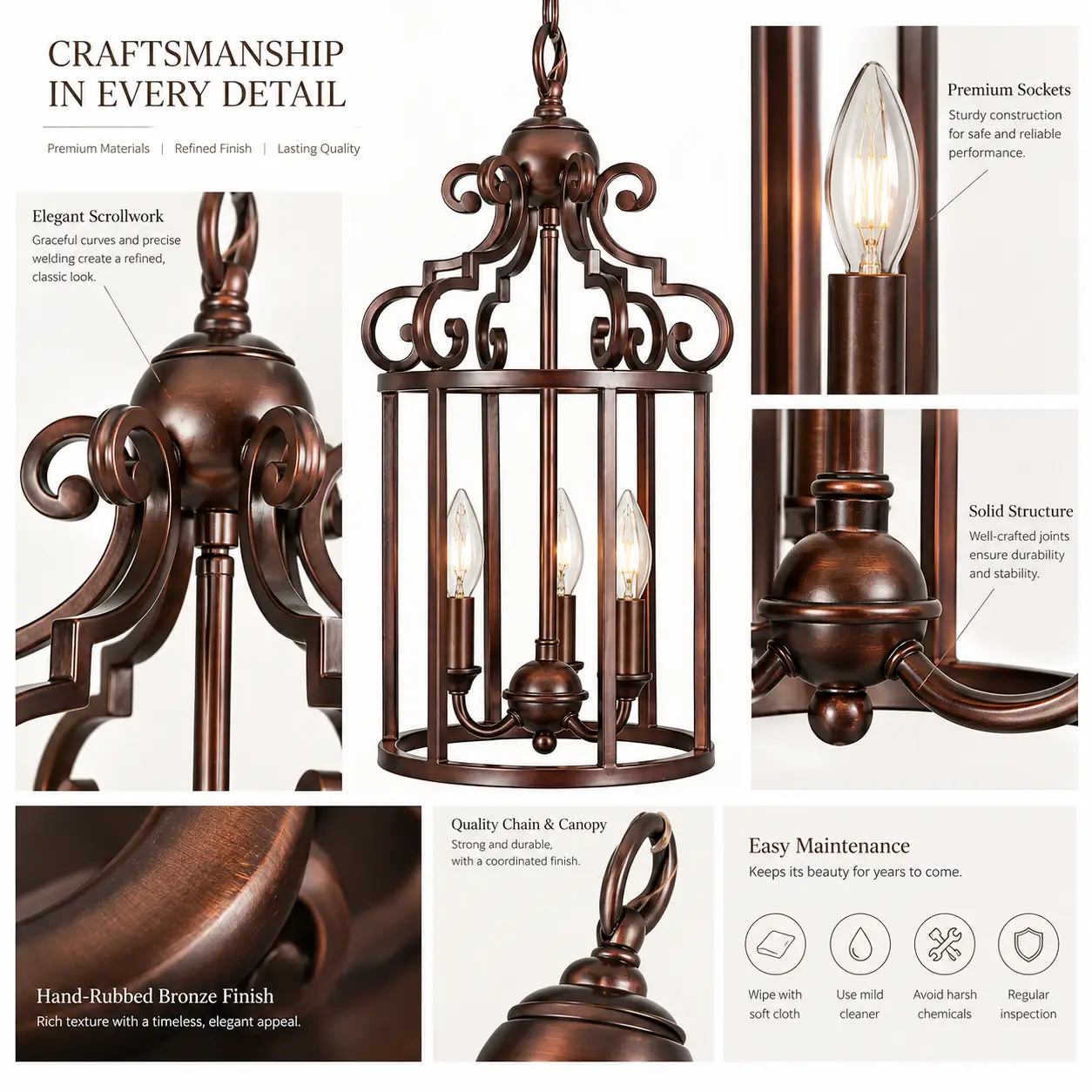 Hand-Rubbed-Bronze-3-Light-Lantern-Pendant-2 Hand-Rubbed-Bronze-3-Light-Lantern-Pendant-2