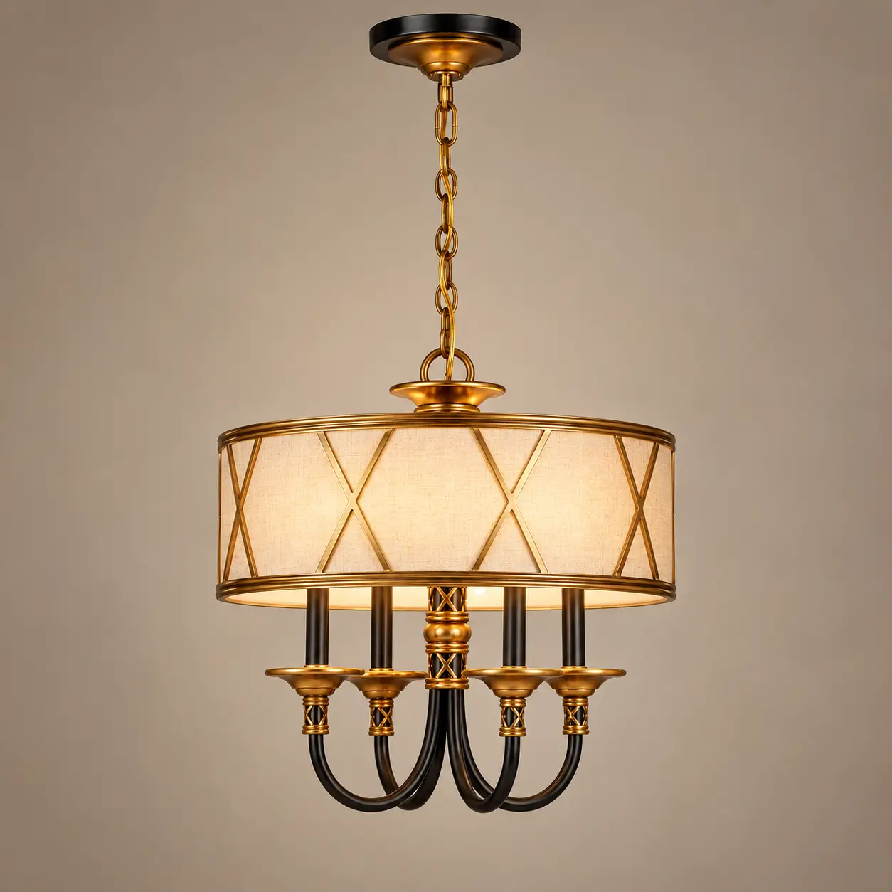 Heritage-Drum-4-Light-Chandelier-with-Linen-Shade-3 Heritage-Drum-4-Light-Chandelier-with-Linen-Shade-3