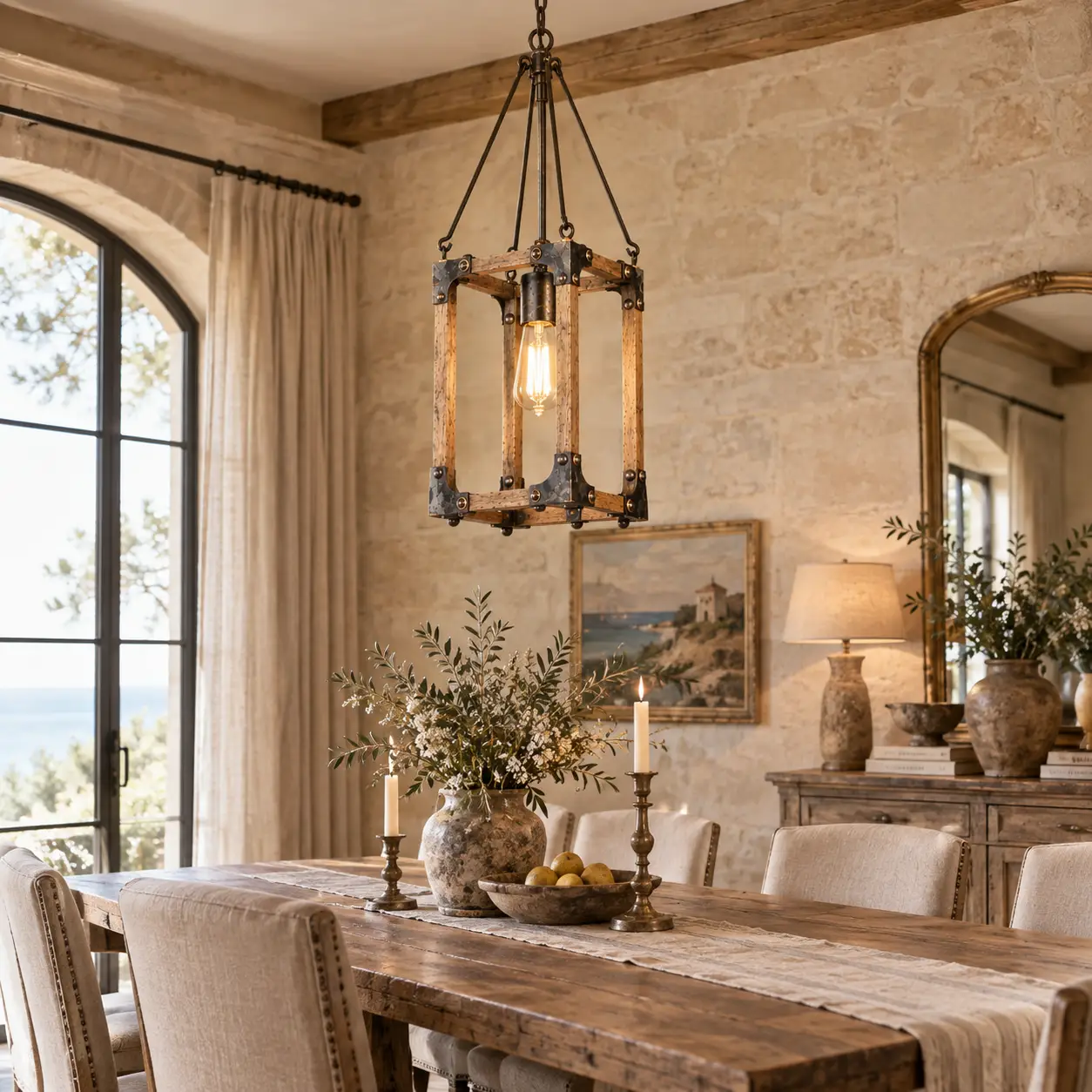 Heritage-Forged-1-Light-Rustic-Wood-Iron-Lantern-Pendant-french-country-coastal-estate Heritage-Forged-1-Light-Rustic-Wood-Iron-Lantern-Pendant-french-country-coastal-estate