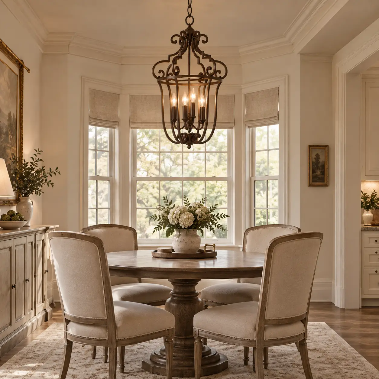 Isabella Chandelier over Dining Table Render