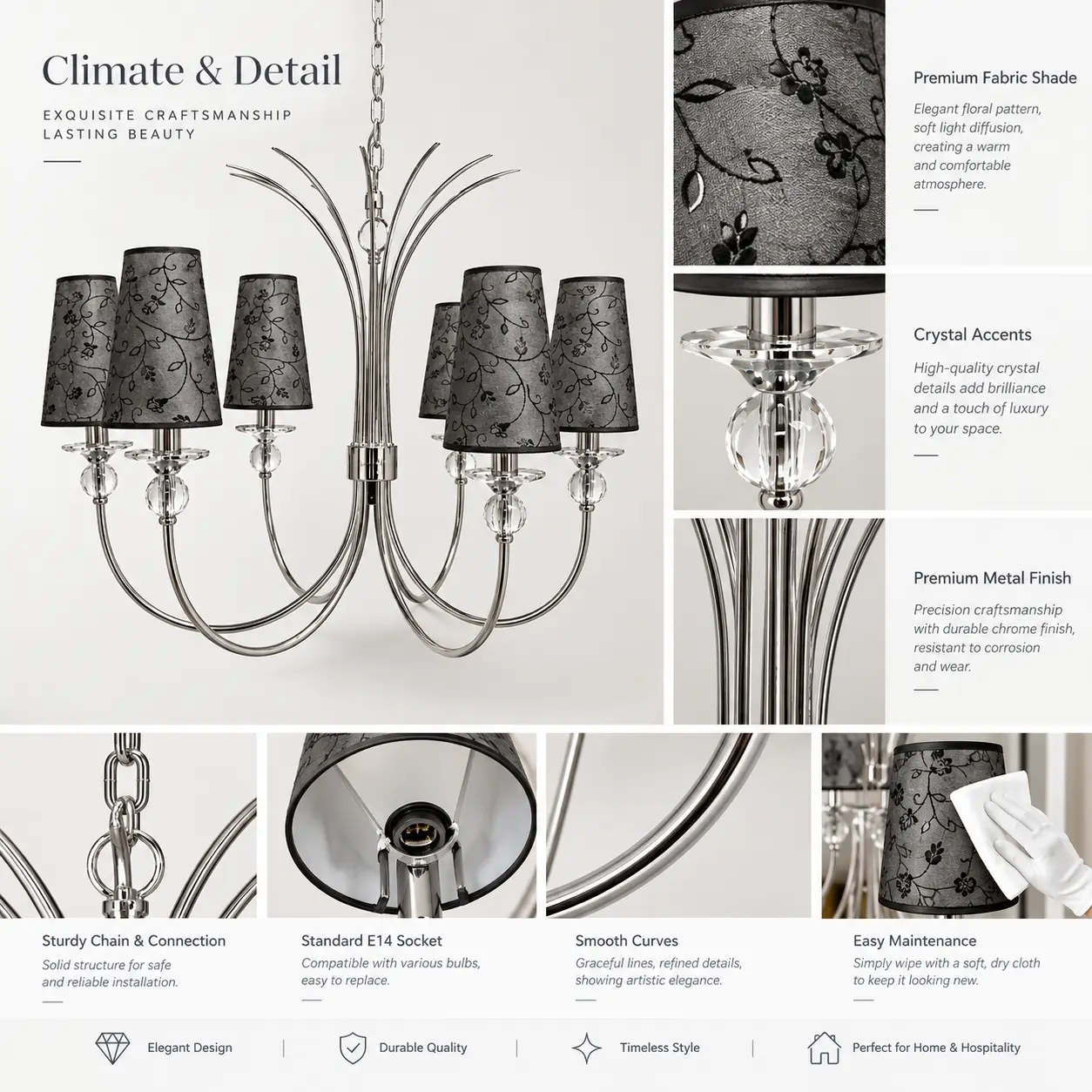 Lace-Bloom-6-Light-Contemporary-Chandelier-2 Lace-Bloom-6-Light-Contemporary-Chandelier-2