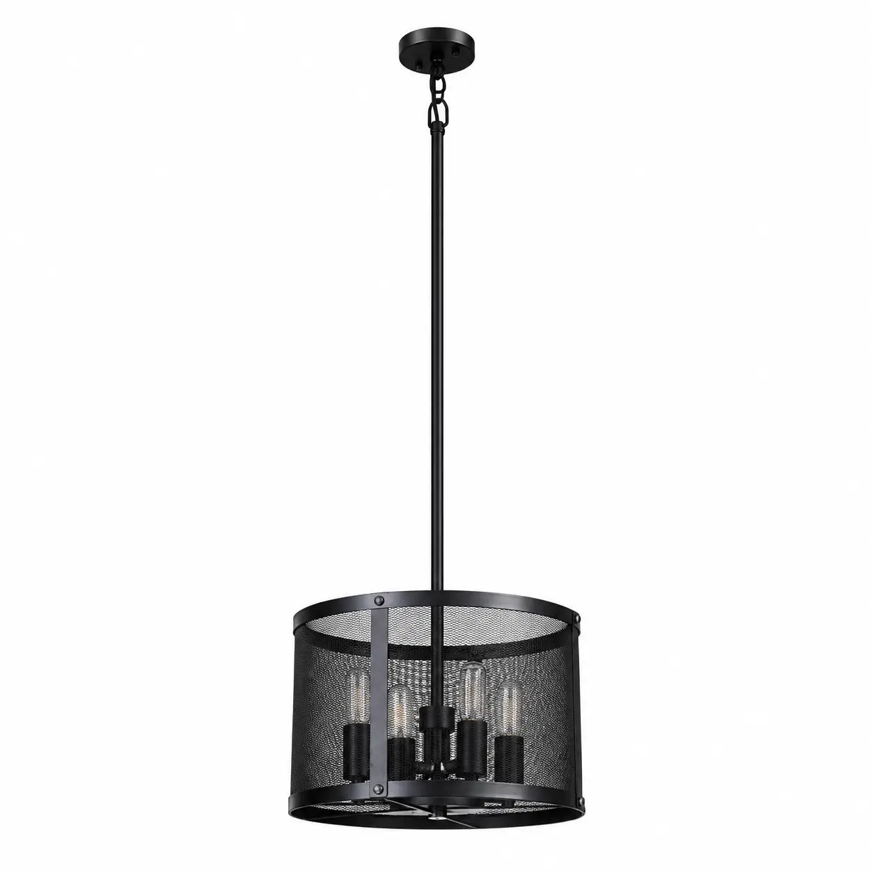 Loft-Grid-4-Light-Industrial-Drum-Pendant-1 Loft-Grid-4-Light-Industrial-Drum-Pendant-1