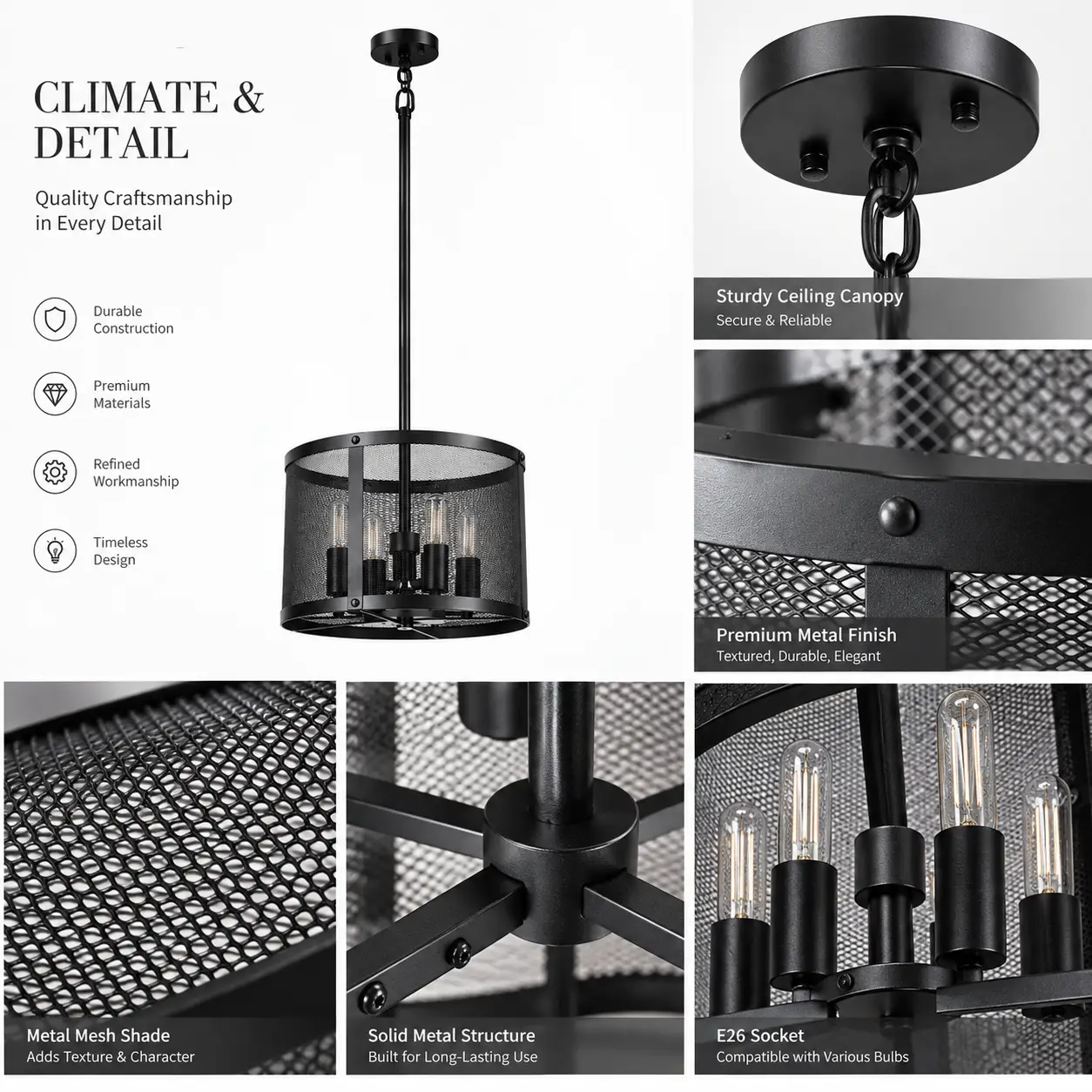 Loft-Grid-4-Light-Industrial-Drum-Pendant-2 Loft-Grid-4-Light-Industrial-Drum-Pendant-2