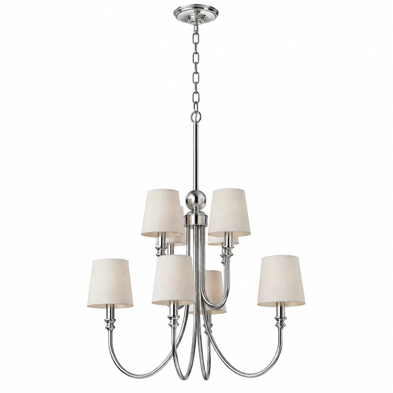 Manhattan-Grandeur-2-Tier-Polished-Chrome-8-Light-Chandelier-1 Manhattan-Grandeur-2-Tier-Polished-Chrome-8-Light-Chandelier-1