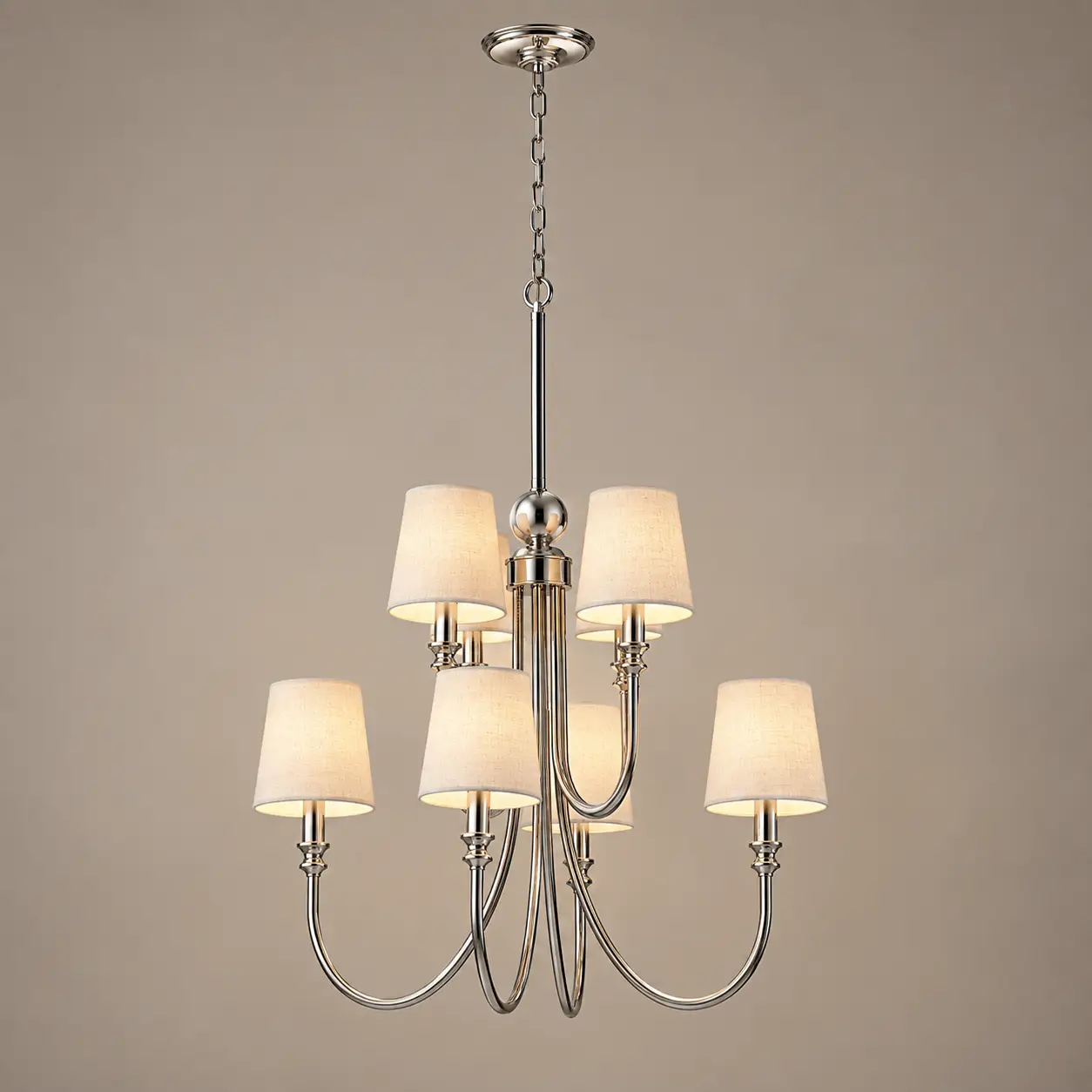 Manhattan-Grandeur-2-Tier-Polished-Chrome-8-Light-Chandelier-3 Manhattan-Grandeur-2-Tier-Polished-Chrome-8-Light-Chandelier-3