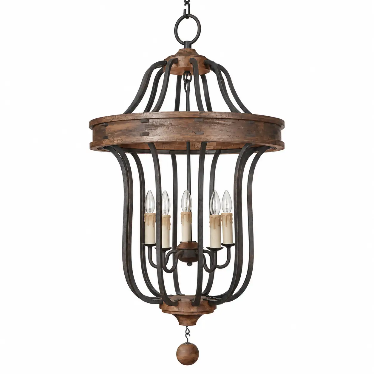 Manor-House-Artisanal-Wood-Iron-5-Light-Chandelier-1 Manor-House-Artisanal-Wood-Iron-5-Light-Chandelier-1