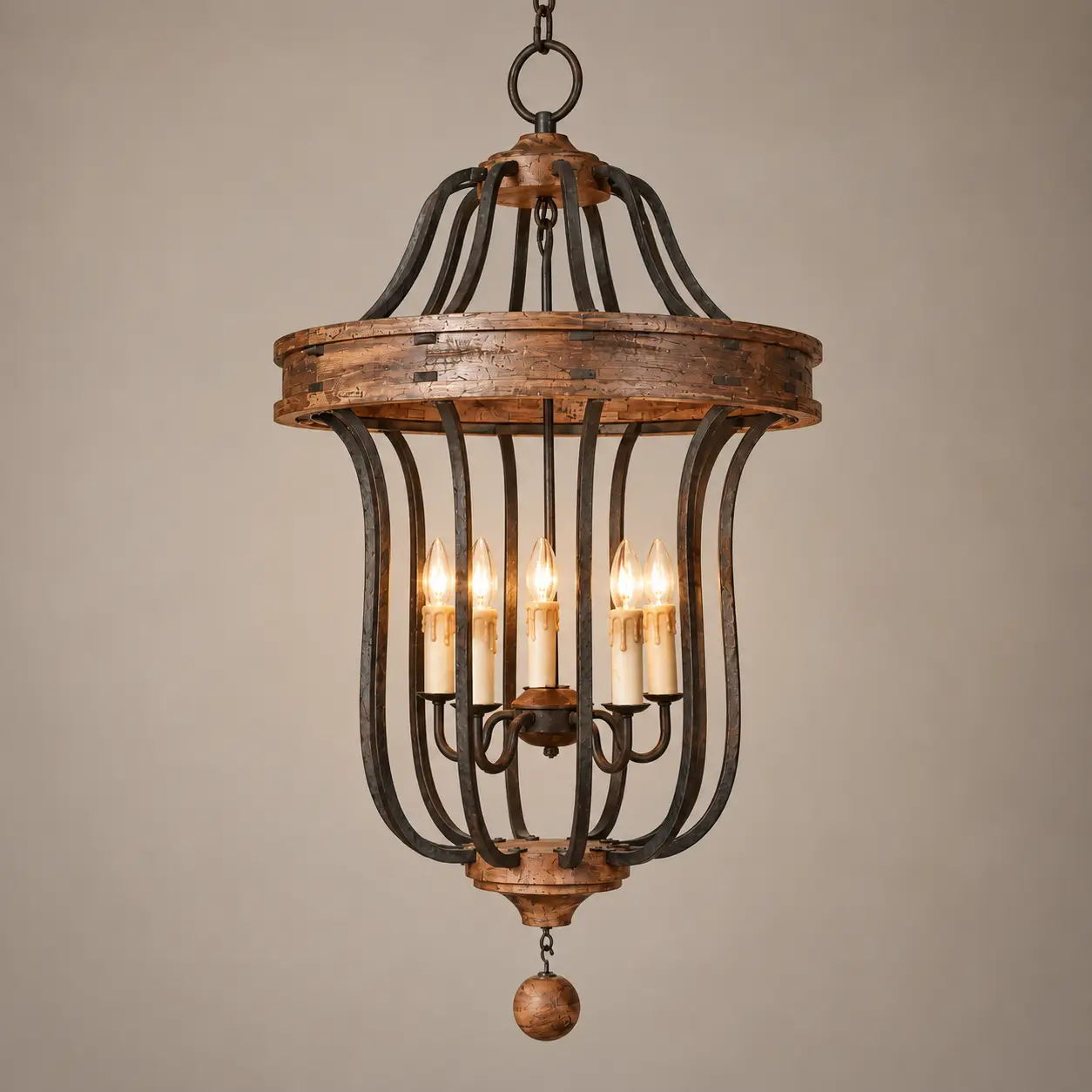 Manor-House-Artisanal-Wood-Iron-5-Light-Chandelier-3 Manor-House-Artisanal-Wood-Iron-5-Light-Chandelier-3