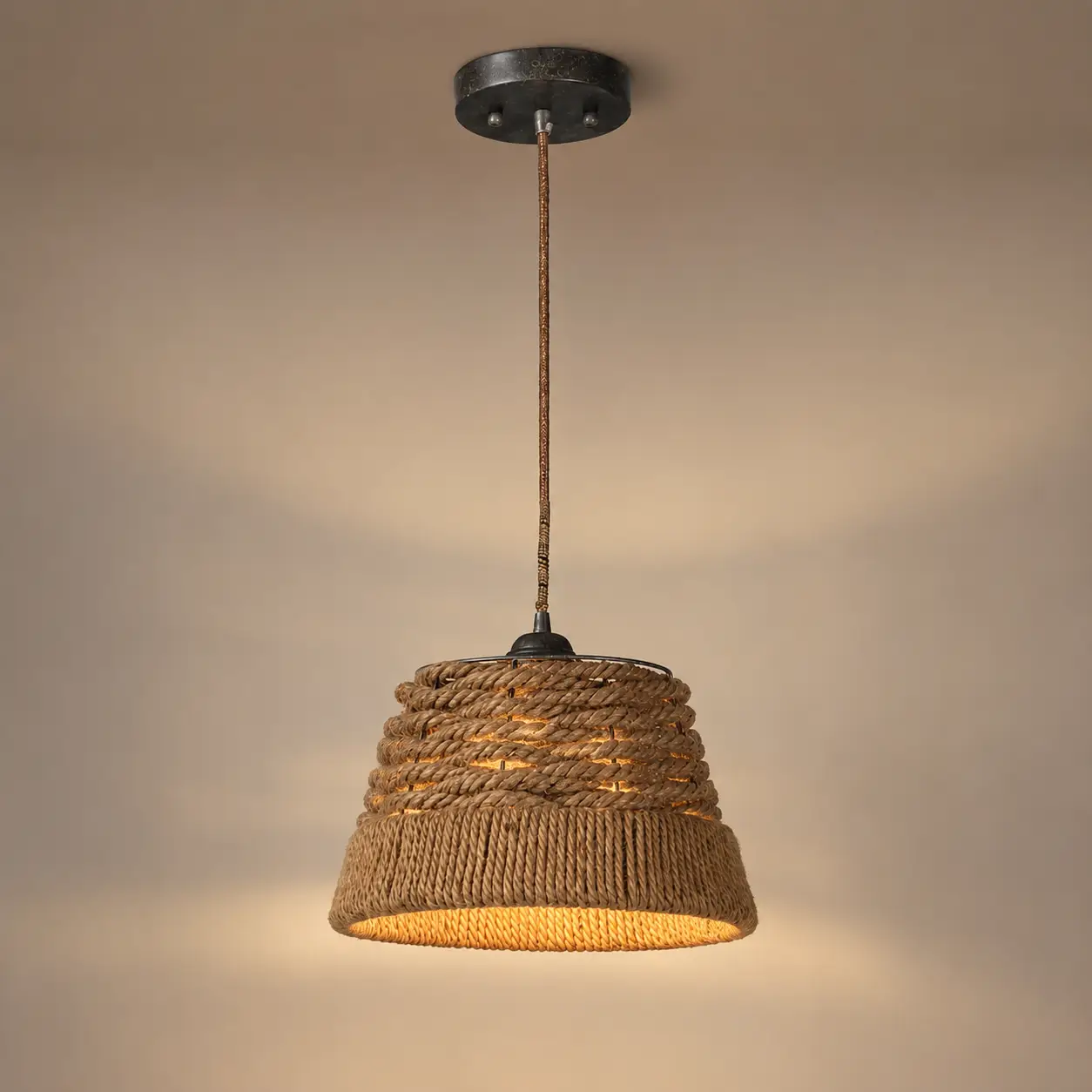 Marina-1-Light-Rope-Wrapped-Pendant-in-Polished-Nickel-and-Natural-Jute-3 Marina-1-Light-Rope-Wrapped-Pendant-in-Polished-Nickel-and-Natural-Jute-3