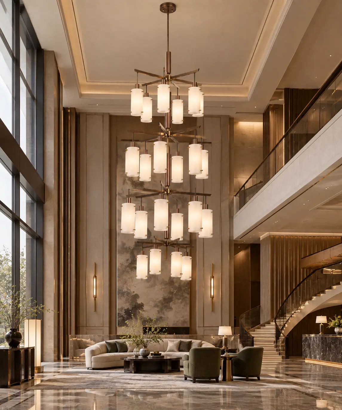 Modena-6-Light-Modern-Cylindrical-Glass-Chandelier-Scalable-Cluster-Tiered-Engineering Modena-6-Light-Modern-Cylindrical-Glass-Chandelier-Scalable-Cluster-Tiered-Engineering