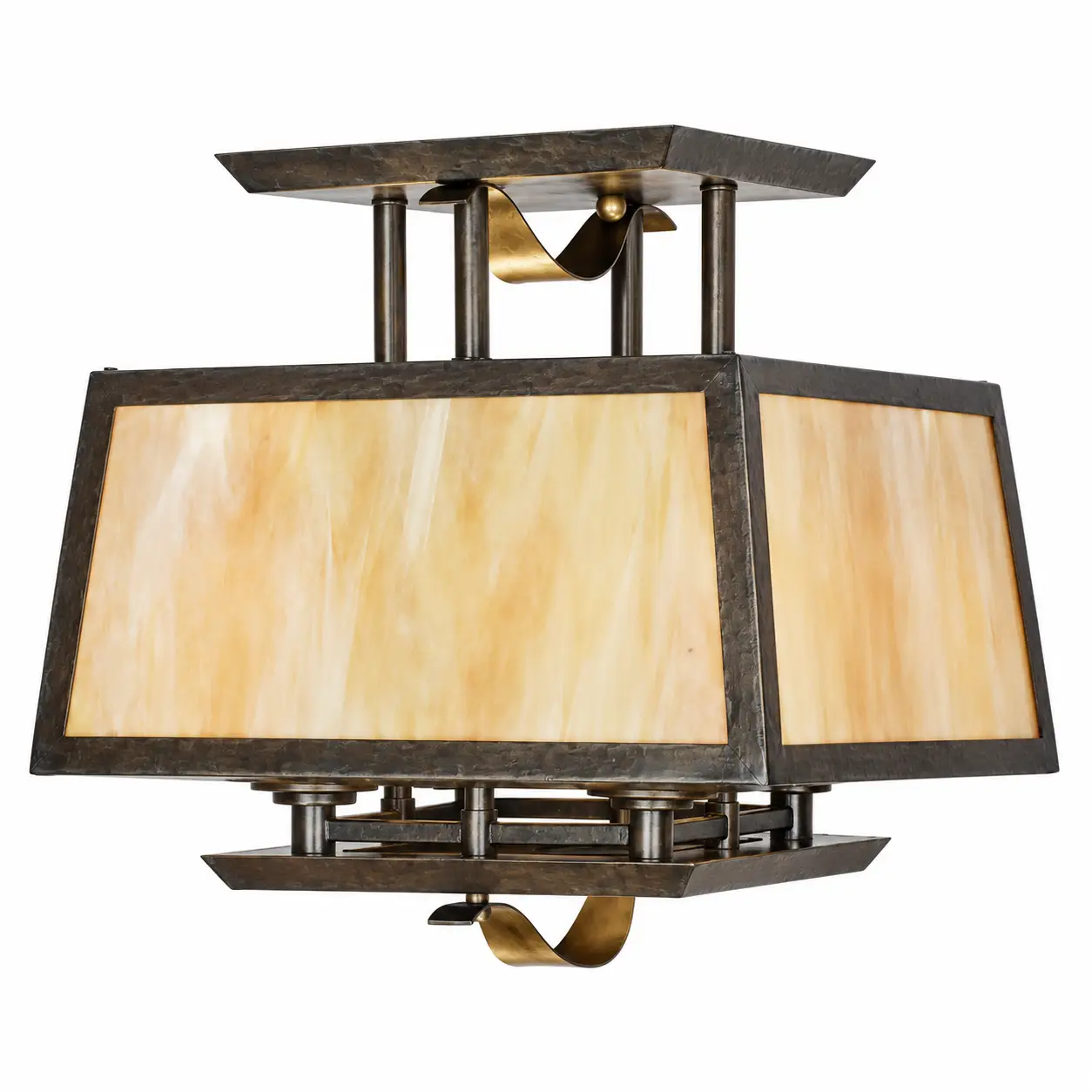 Prairie-Glow-Craftsman-Semi-Flush-Pendant-1 Prairie-Glow-Craftsman-Semi-Flush-Pendant-1