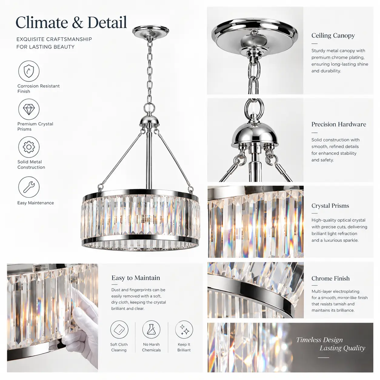 Radiant-Facet-Modern-Glam-3-Light-Drum-Chandelier-2 Radiant-Facet-Modern-Glam-3-Light-Drum-Chandelier-2