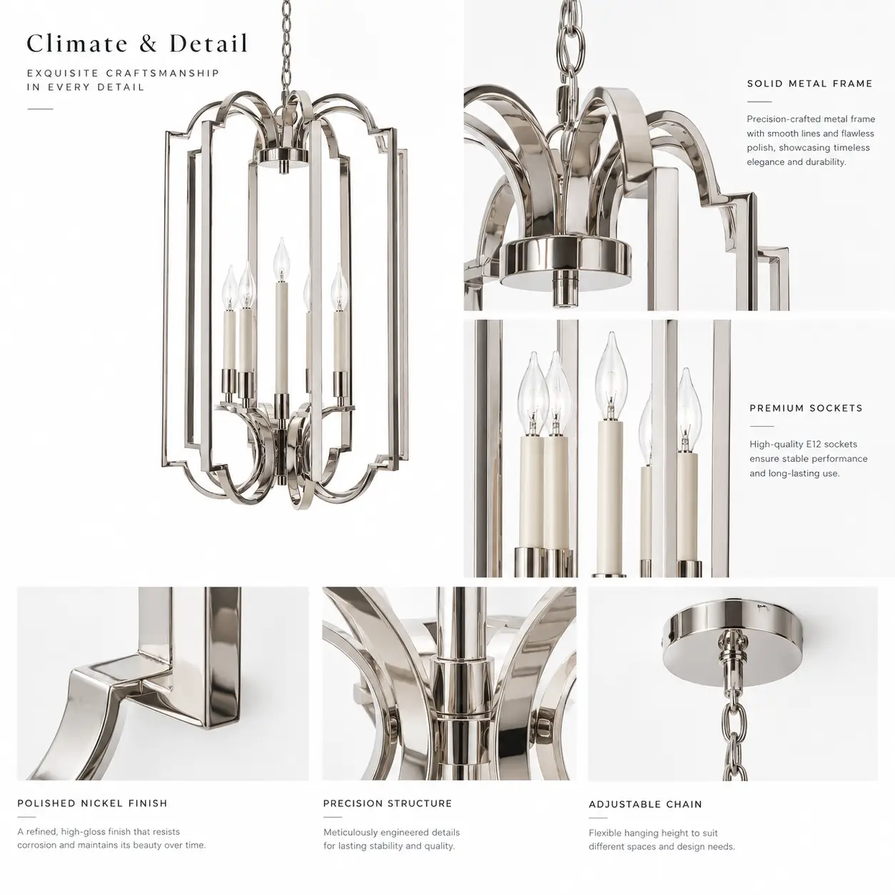Regal-Arch-Polished-Nickel-5-Light-Geometric-Lantern-Pendant-2 Regal-Arch-Polished-Nickel-5-Light-Geometric-Lantern-Pendant-2
