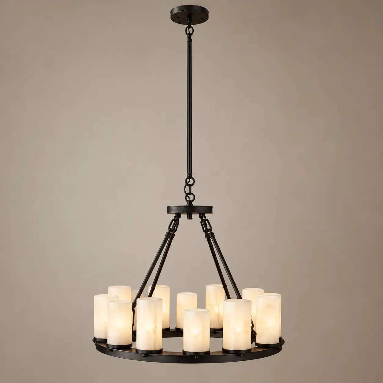 Regency-Iron-12-Light-Round-Candle-Style-Pendant-in-Antique-Black-Iron-Finish-3 Regency-Iron-12-Light-Round-Candle-Style-Pendant-in-Antique-Black-Iron-Finish-3