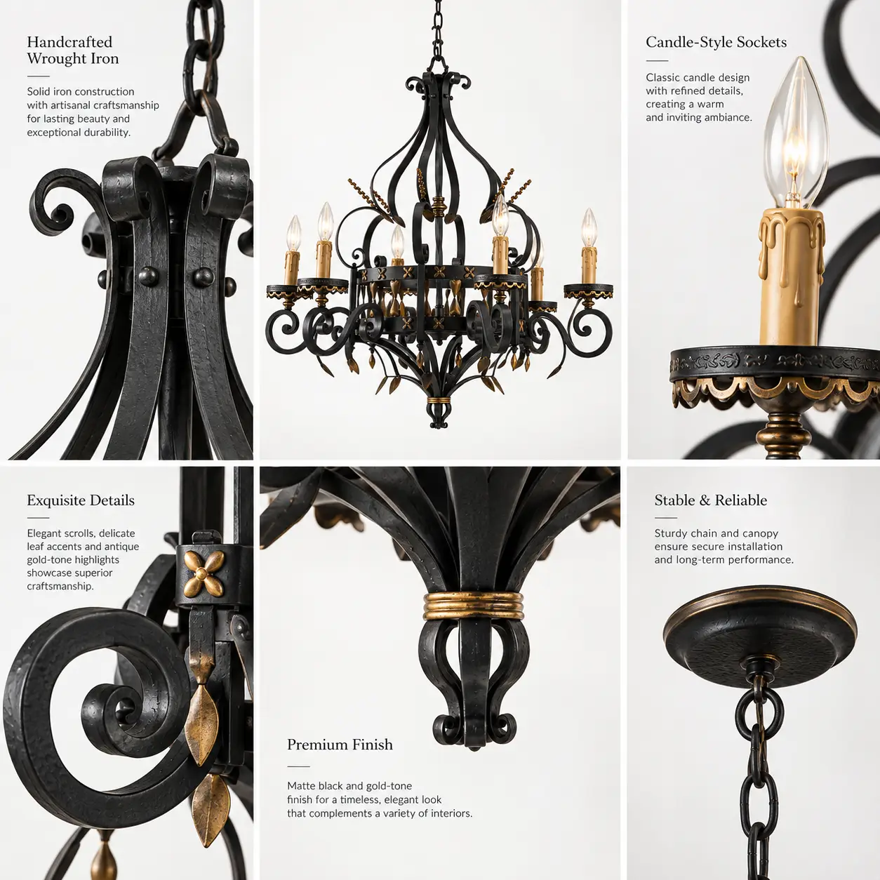 Riviere-6-Light-Handcrafted-Wrought-Iron-Chandelier-2 Riviere-6-Light-Handcrafted-Wrought-Iron-Chandelier-2