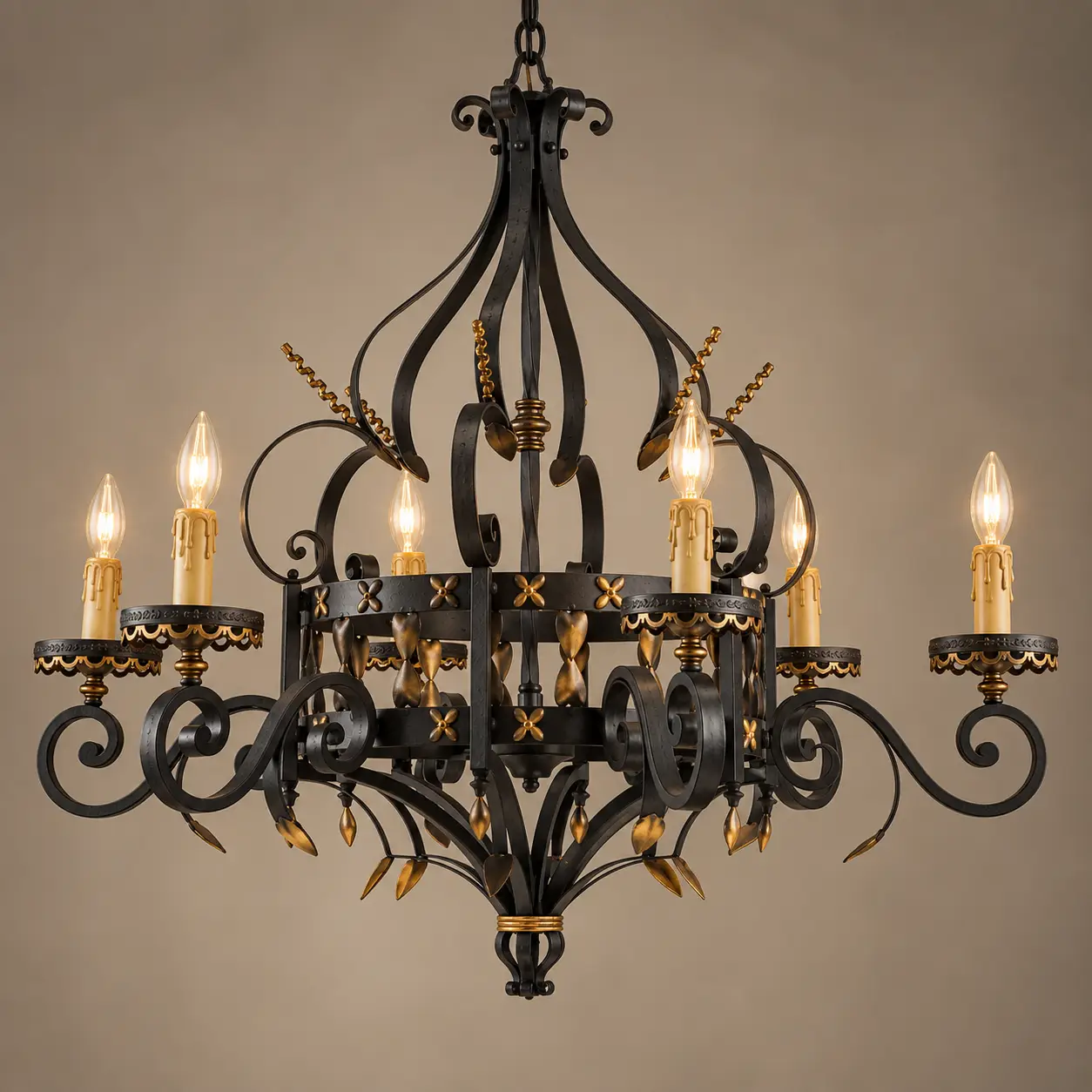 Riviere-6-Light-Handcrafted-Wrought-Iron-Chandelier-3 Riviere-6-Light-Handcrafted-Wrought-Iron-Chandelier-3