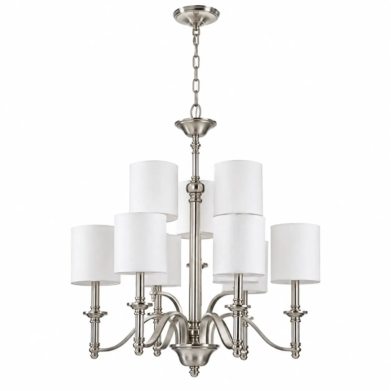 Symphony-Grand-2-Tier-Brushed-Nickel-9-Light-Chandelier-1 Symphony-Grand-2-Tier-Brushed-Nickel-9-Light-Chandelier-1