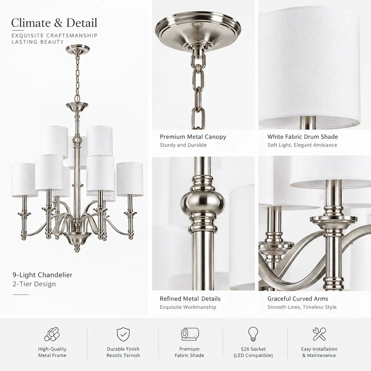 Symphony-Grand-2-Tier-Brushed-Nickel-9-Light-Chandelier-2 Symphony-Grand-2-Tier-Brushed-Nickel-9-Light-Chandelier-2
