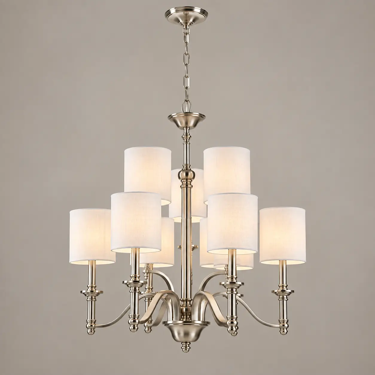 Symphony-Grand-2-Tier-Brushed-Nickel-9-Light-Chandelier-3 Symphony-Grand-2-Tier-Brushed-Nickel-9-Light-Chandelier-3