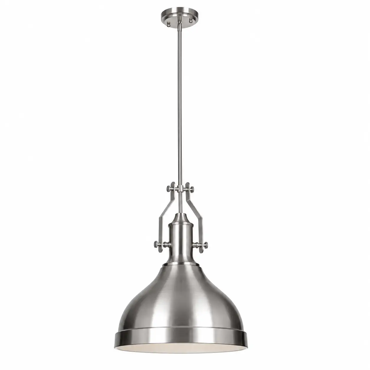 Urban-Industrial-1-Light-Wide-Dome-Pendant-Brushed-Stainless-Steel-1 Urban-Industrial-1-Light-Wide-Dome-Pendant-Brushed-Stainless-Steel-1