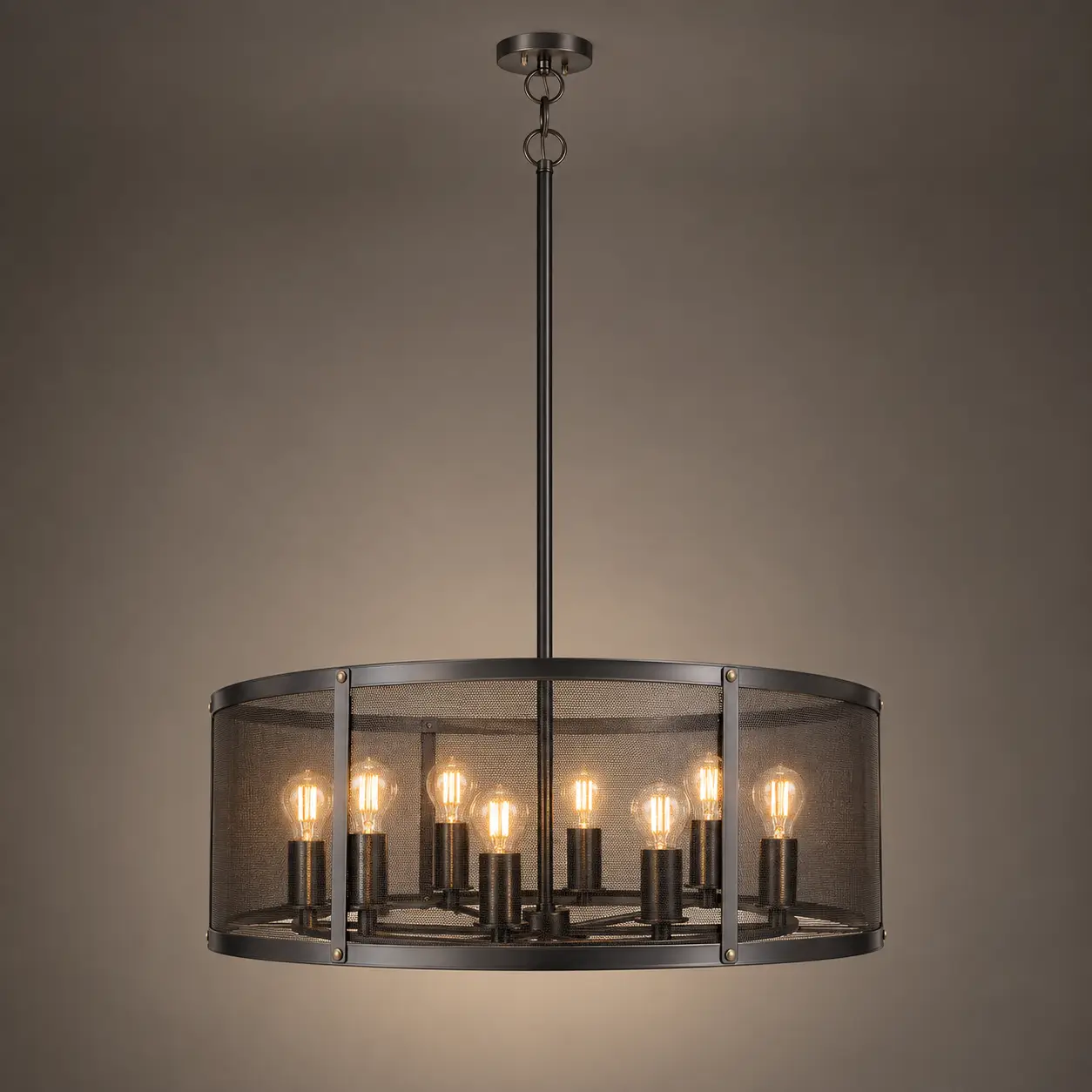 Urban-Loft-8-Light-Mesh-Drum-Pendant-3 Urban-Loft-8-Light-Mesh-Drum-Pendant-3