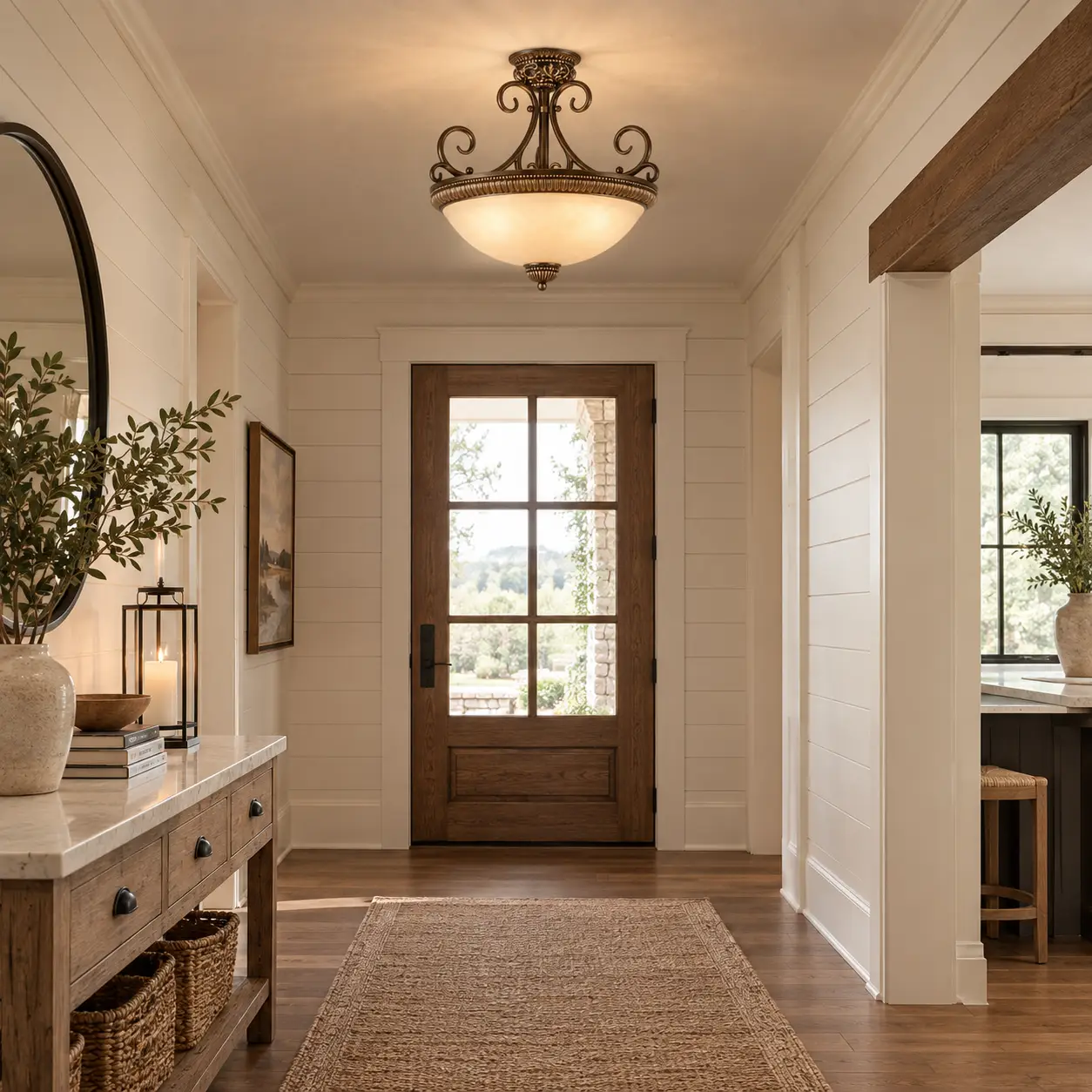 Valencia-3-Light-Semi-Flush-Mount-in-Aged-Bronze-and-Vintage-Madera-Finish-Modern-Farmhouse-Coastal-Industrial-Corridors