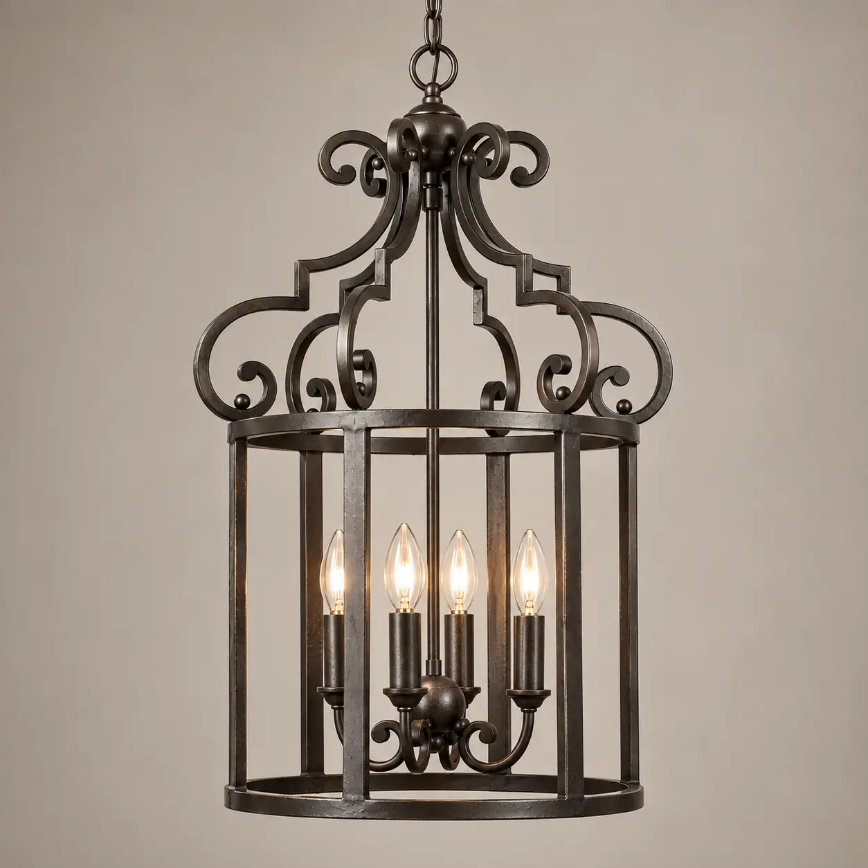 Valencia-4-Light-Handcrafted-Iron-Cage-Chandelier-3 Valencia-4-Light-Handcrafted-Iron-Cage-Chandelier-3