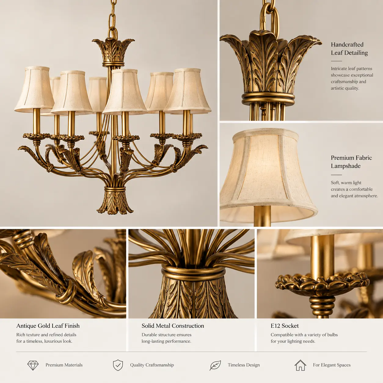 Valencia-8-Light-Handcrafted-Metal-Chandelier-in-Antique-Gold-Leaf-Finish-2 Valencia-8-Light-Handcrafted-Metal-Chandelier-in-Antique-Gold-Leaf-Finish-2