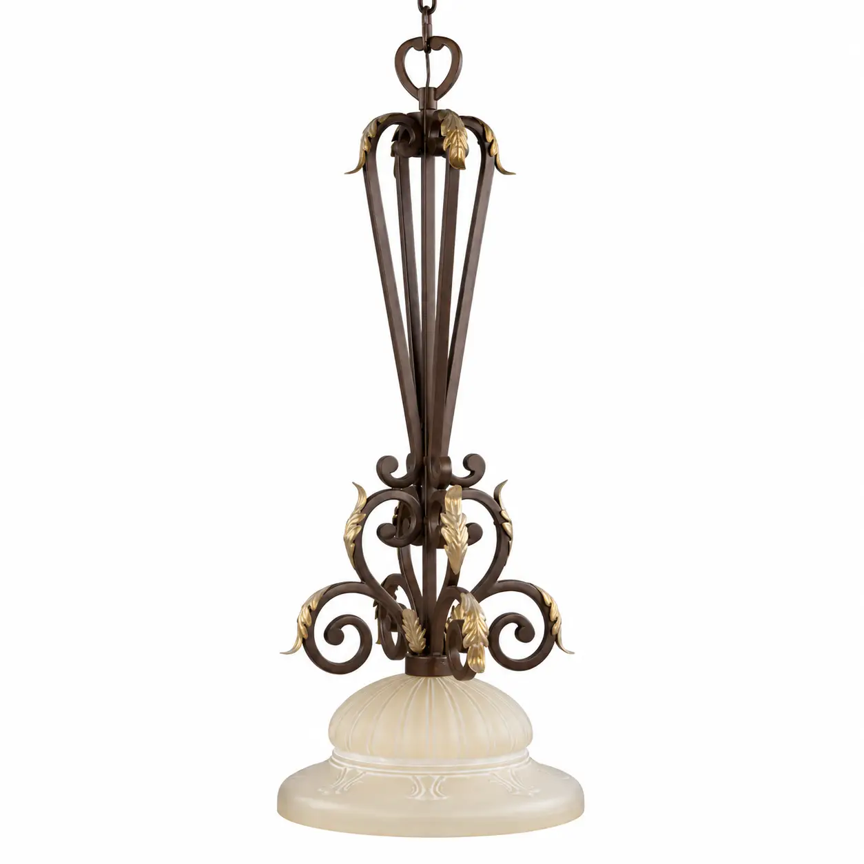 Verdant-Forge-1-Light-Baroque-Leaf-Chandelier-with-Frosted-Glass-1 Verdant-Forge-1-Light-Baroque-Leaf-Chandelier-with-Frosted-Glass-1