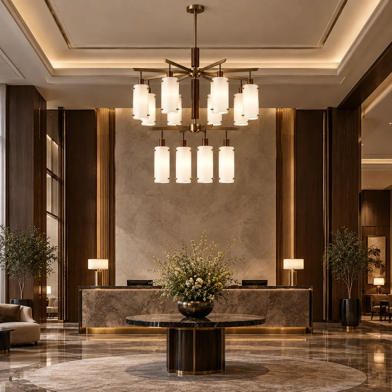 Zenith-Radiance-2-Tier-12-Light-Mid-Century-Linear-Chandelier-Boutique-Hotel-Lobbies-Commercial-Reception-Foyers Zenith-Radiance-2-Tier-12-Light-Mid-Century-Linear-Chandelier-Boutique-Hotel-Lobbies-Commercial-Reception-Foyers