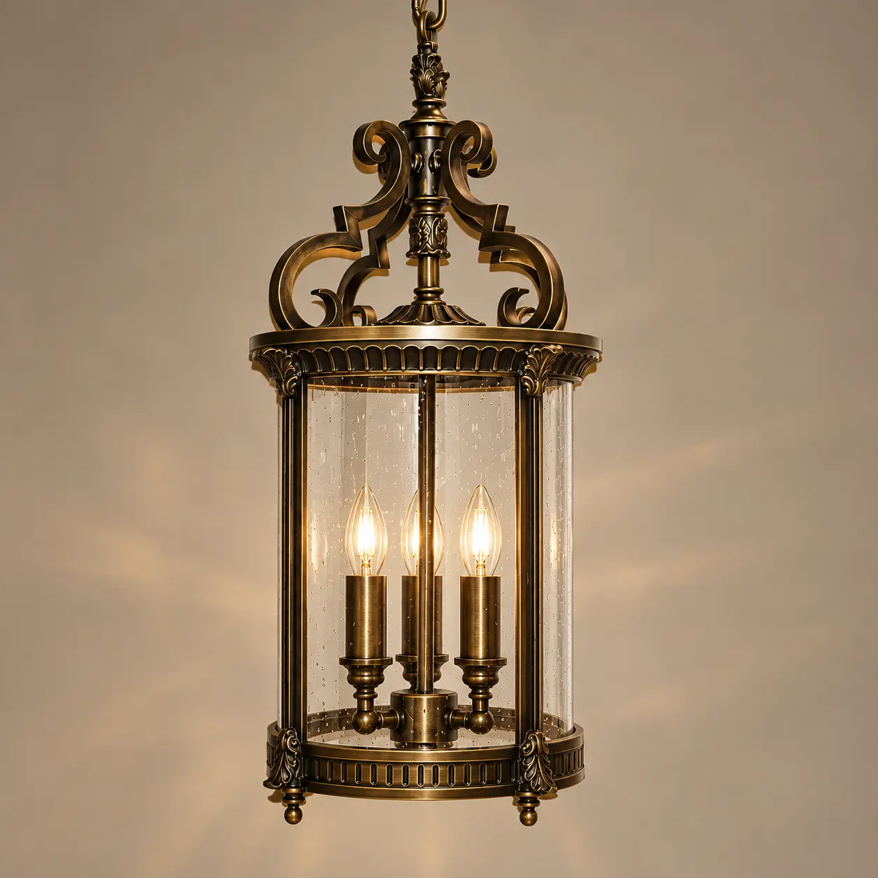 3-Light-Cylindrical-Lantern-Pendant-in-Antique-Burnished-Bronze-Finish-3 3-Light-Cylindrical-Lantern-Pendant-in-Antique-Burnished-Bronze-Finish-3