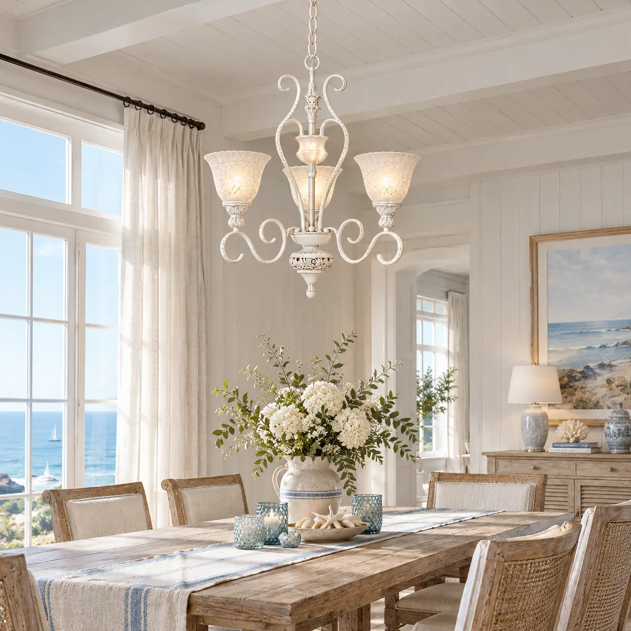 Antique-White-3-Light-Pendant-Chandelier-with-Frosted-Glass-Shades-Coastal-High-Humidity-Residences Antique-White-3-Light-Pendant-Chandelier-with-Frosted-Glass-Shades-Coastal-High-Humidity-Residences