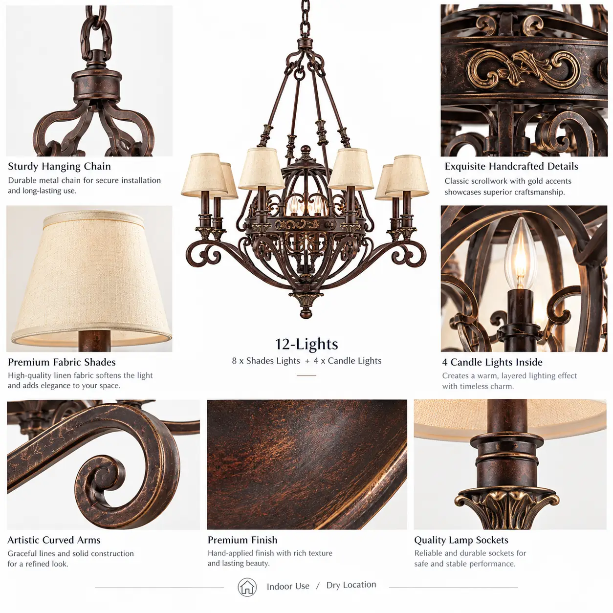 Artisan-Grandeur-Wrought-Iron-12-Light-Chandelier-2 Artisan-Grandeur-Wrought-Iron-12-Light-Chandelier-2