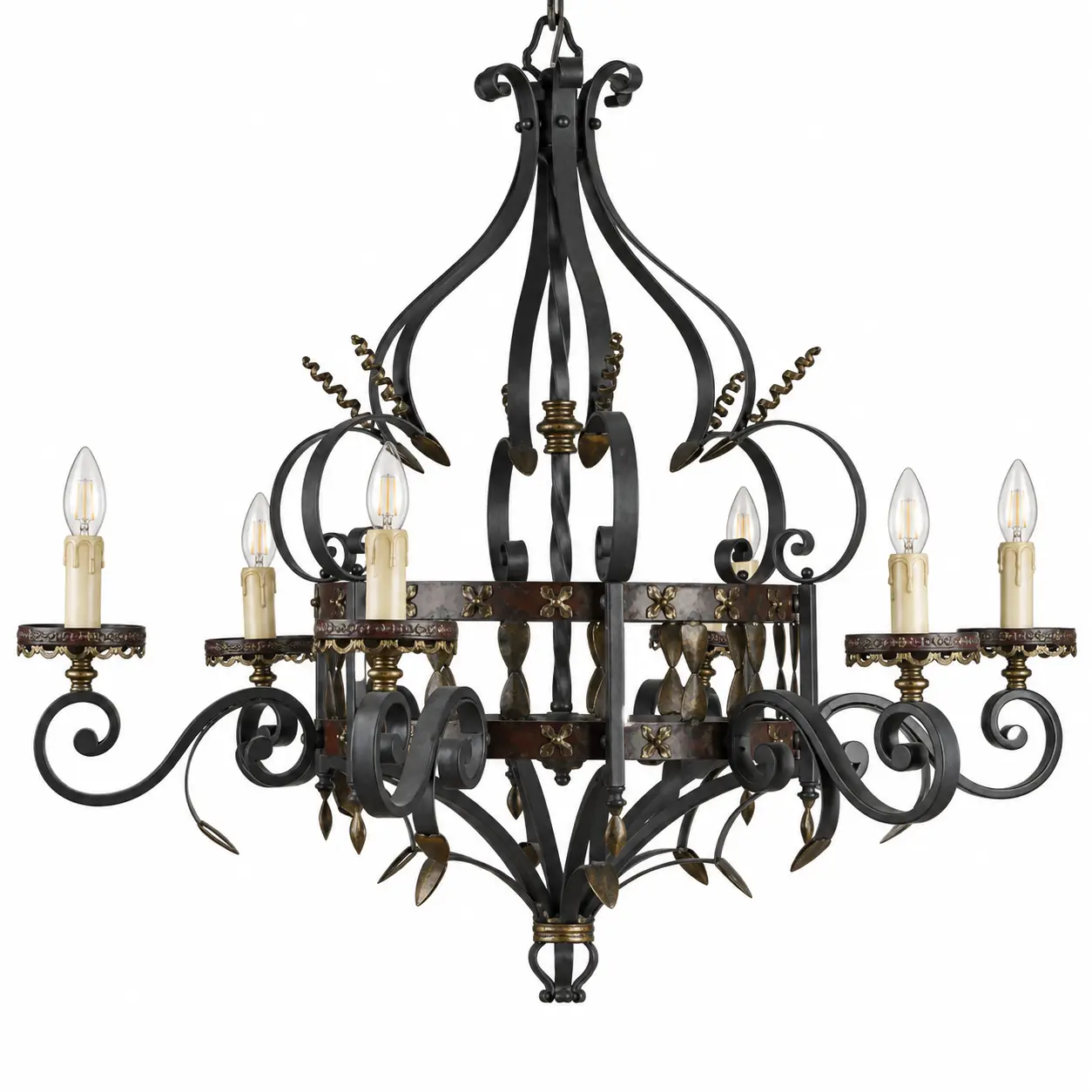 Baronial-Forge-Artisanal-6-Light-Chandelier-1 Baronial-Forge-Artisanal-6-Light-Chandelier-1