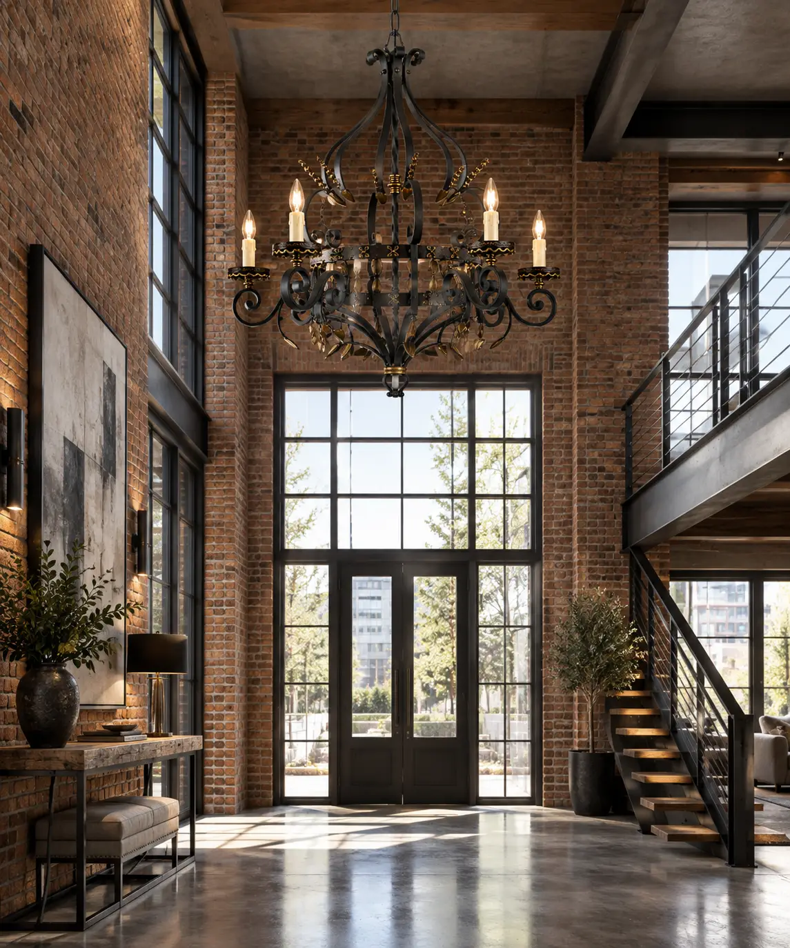 Baronial-Forge-Artisanal-6-Light-Chandelier-Industrial-Lofts-Urban-Transitional-Foyers Baronial-Forge-Artisanal-6-Light-Chandelier-Industrial-Lofts-Urban-Transitional-Foyers