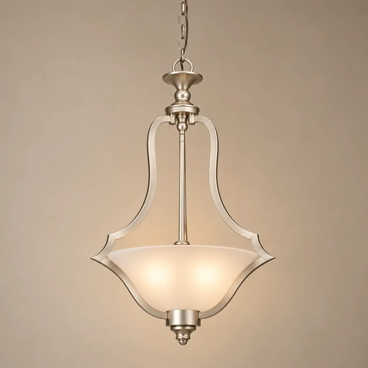 Brushed-Champagne-Silver-3-Light-Pendant-Chandelier-with-Frosted-Glass-Bowl-Shade-3 Brushed-Champagne-Silver-3-Light-Pendant-Chandelier-with-Frosted-Glass-Bowl-Shade-3
