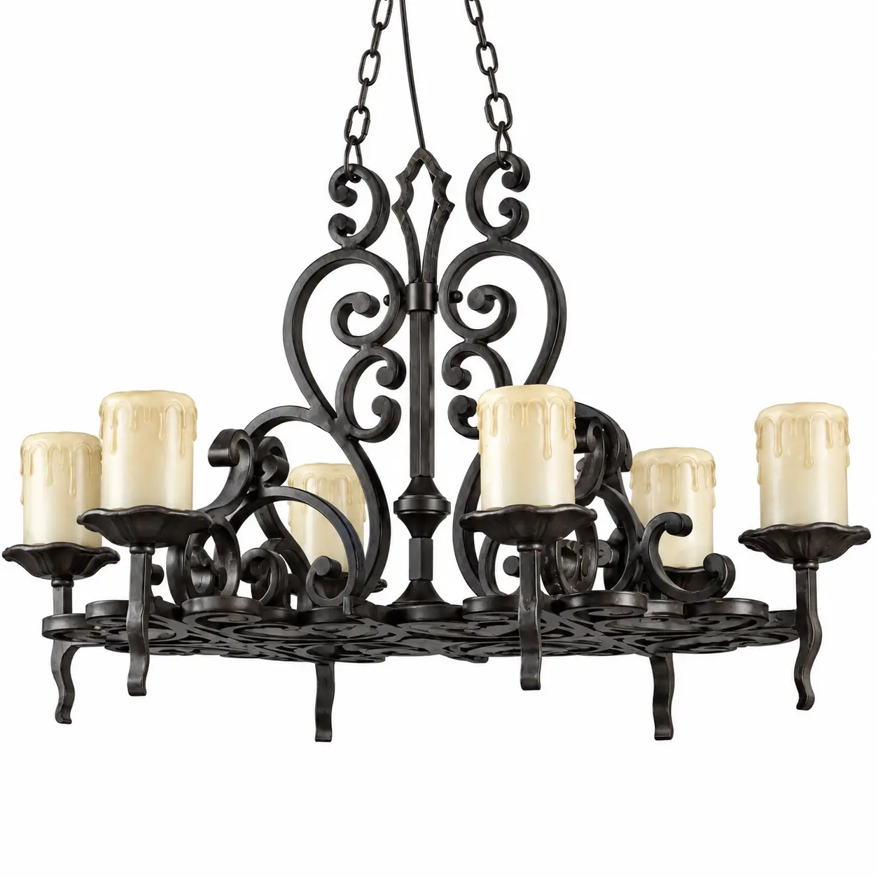 Castellan-Wrought-Iron-6-Light-Candle-Chandelier-1 Castellan-Wrought-Iron-6-Light-Candle-Chandelier-1