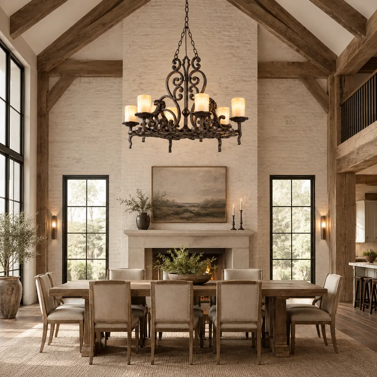 Castellan-Wrought-Iron-6-Light-Candle-Chandelier-Modern-Farmhouse-Great-Rooms-Vaulted-Dining-Areas Castellan-Wrought-Iron-6-Light-Candle-Chandelier-Modern-Farmhouse-Great-Rooms-Vaulted-Dining-Areas