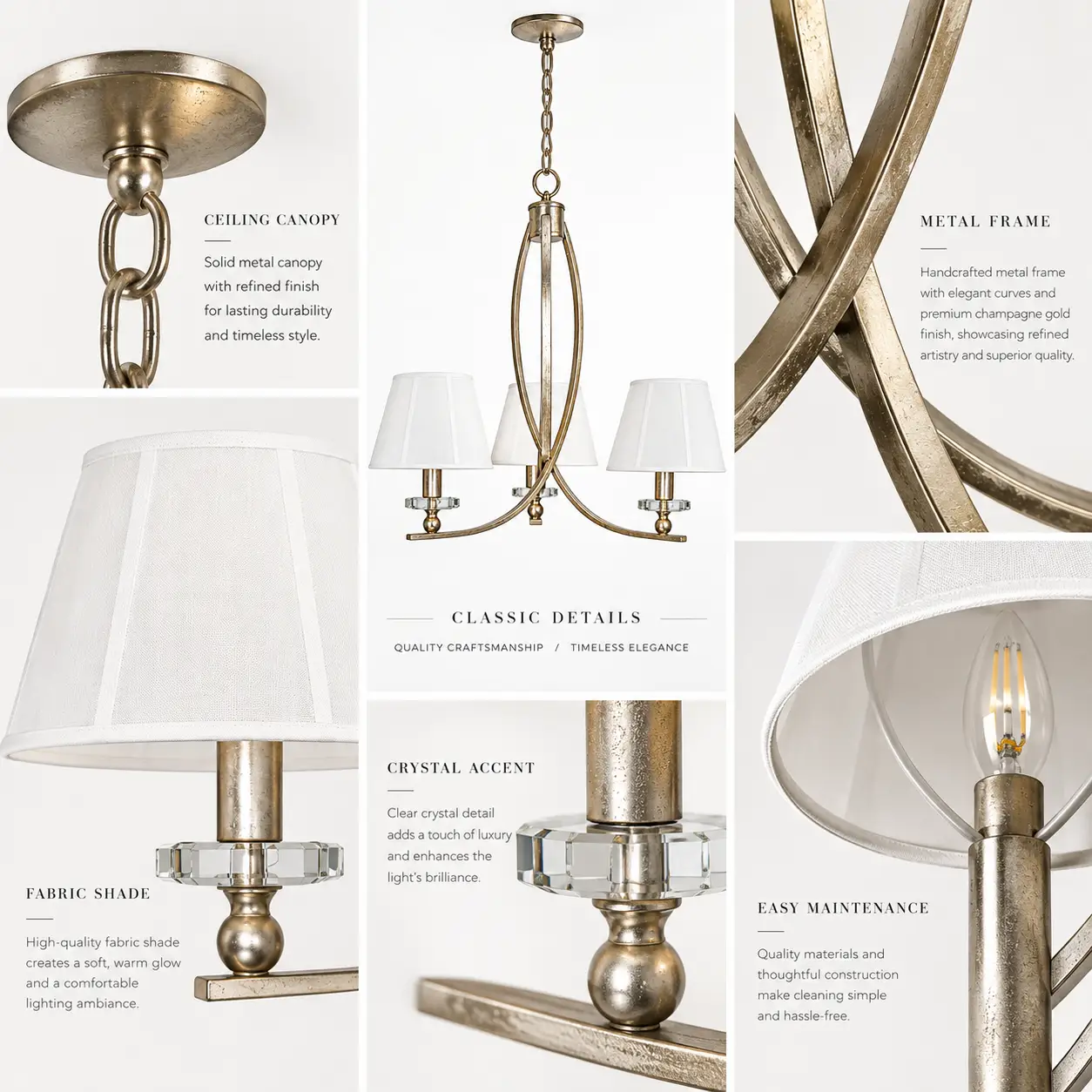 Champagne-Gold-Grace-Handcrafted-3-Light-Chandelier-with-Fabric-Shades-2 Champagne-Gold-Grace-Handcrafted-3-Light-Chandelier-with-Fabric-Shades-2