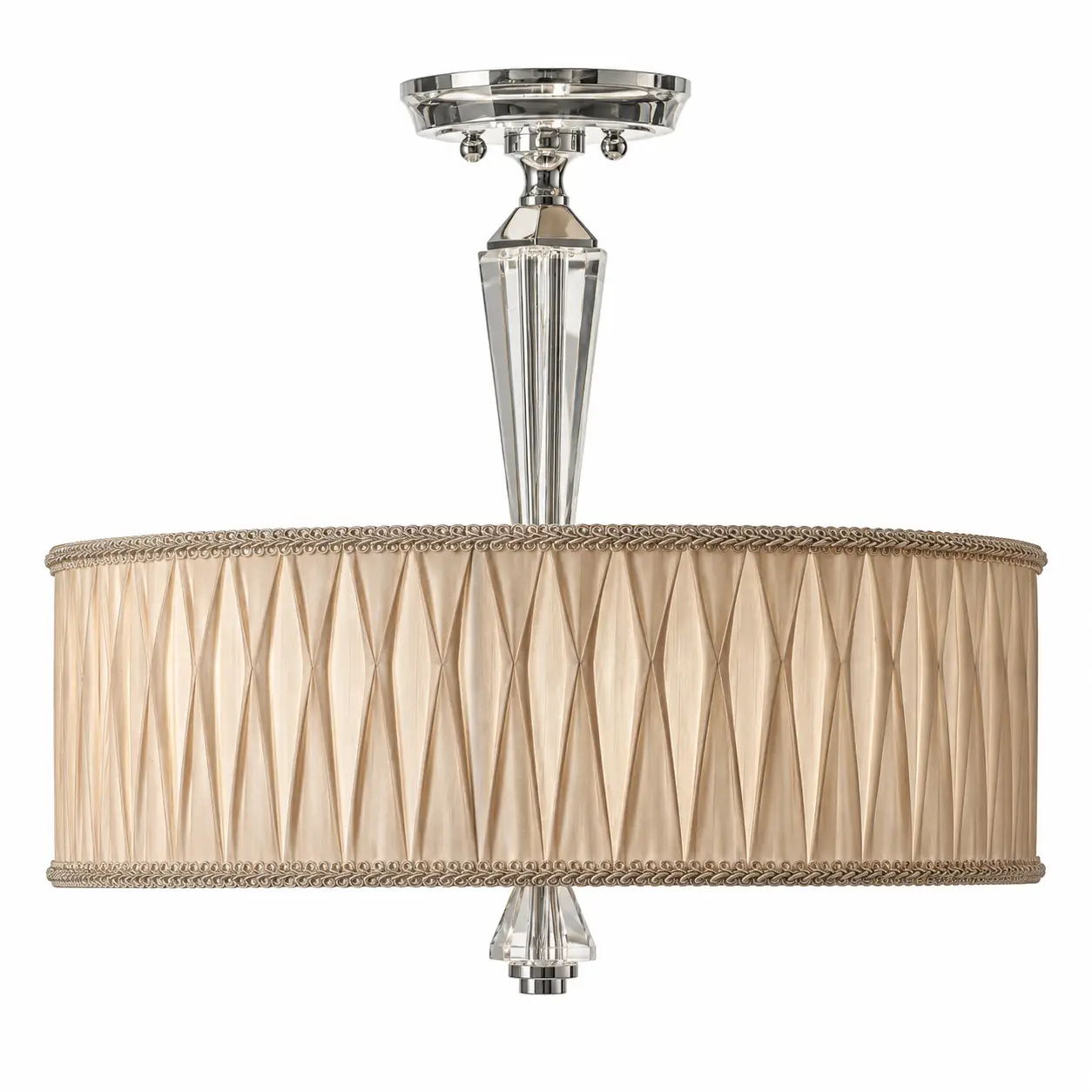 Champagne-Pleat-3-Light-Semi-Flush-Mount-Pendant-1 Champagne-Pleat-3-Light-Semi-Flush-Mount-Pendant-1