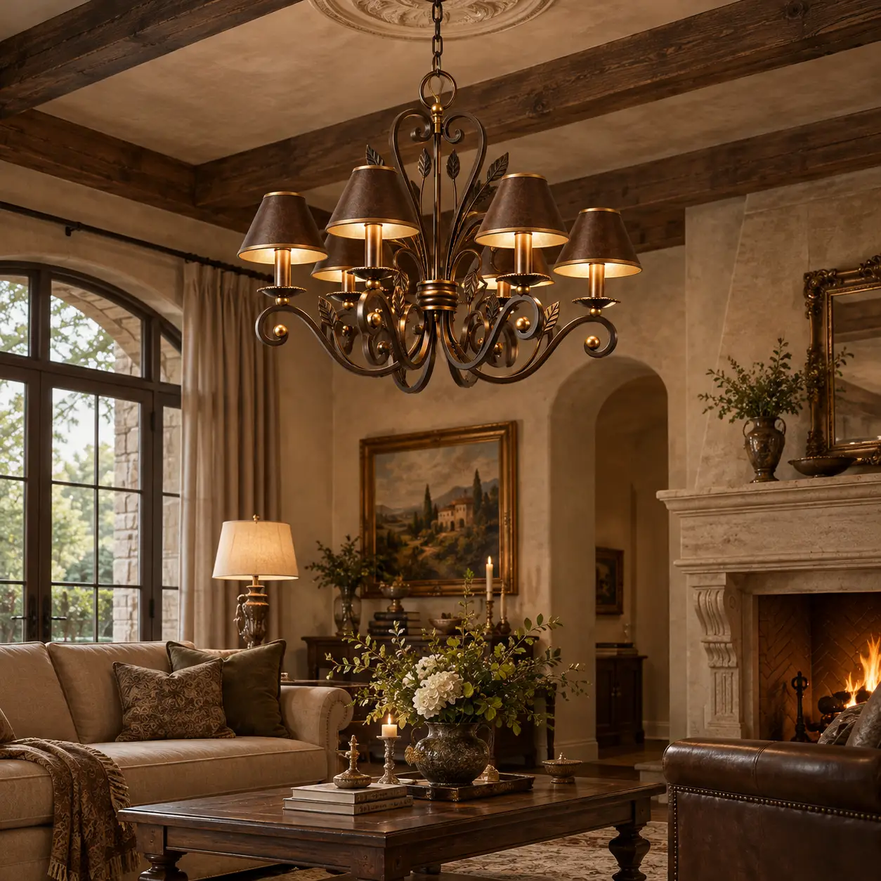Classic-Leaf-Scroll-Handcrafted-Burnished-Bronze-6-Light-Chandelier-French-Country-European-Manor-Living-Rooms Classic-Leaf-Scroll-Handcrafted-Burnished-Bronze-6-Light-Chandelier-French-Country-European-Manor-Living-Rooms