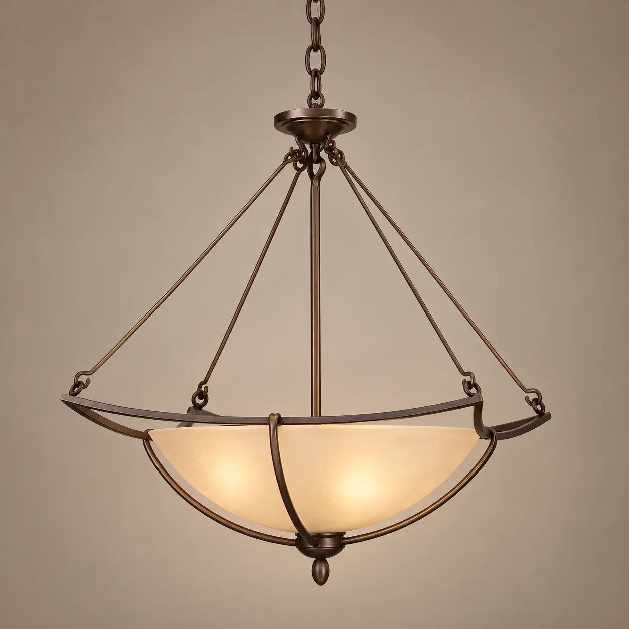 Contemporary-3-Light-Pendant-with-Bronze-Frame-Etched-Glass-Bowl-3 Contemporary-3-Light-Pendant-with-Bronze-Frame-Etched-Glass-Bowl-3